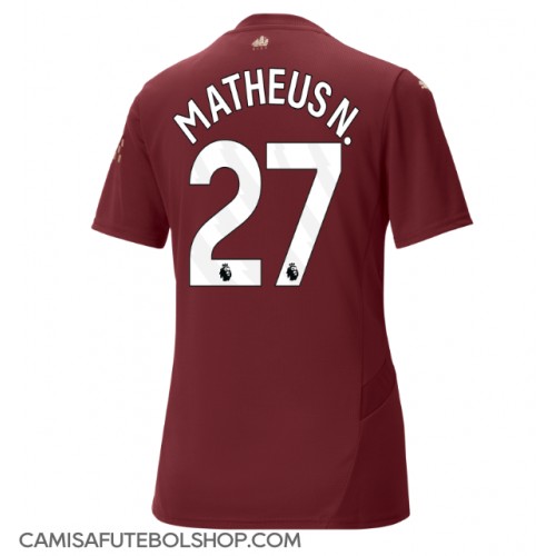 Camisa de time de futebol Manchester City Matheus Nunes #27 Replicas 3º Equipamento Feminina 2024-25 Manga Curta